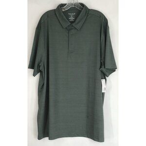 Members‎ Mark Performance Polo Golf Shirt Mens Size XXL 2XL Green Short Sleeve